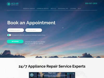 aceairandappliances.com snapshot