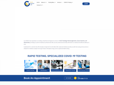 curemedicallab.com snapshot