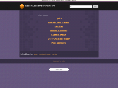 www.habemuschamberchoir.com snapshot
