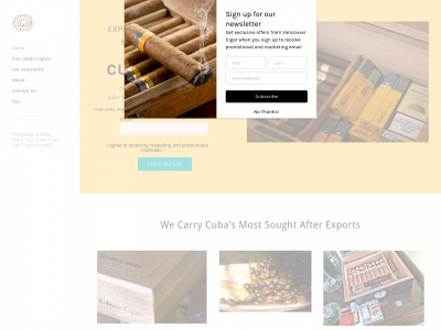 shop.vancouvercigar.com snapshot