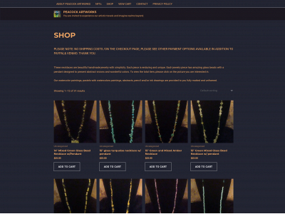 peacockartworks.com snapshot