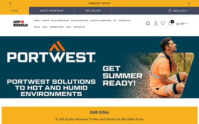 armyandworkwear.com snapshot