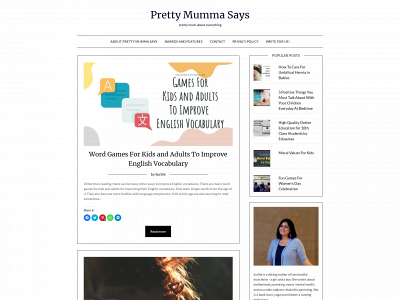 prettymummasays.com snapshot