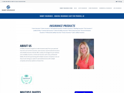 www.mabeyinsurance.com snapshot