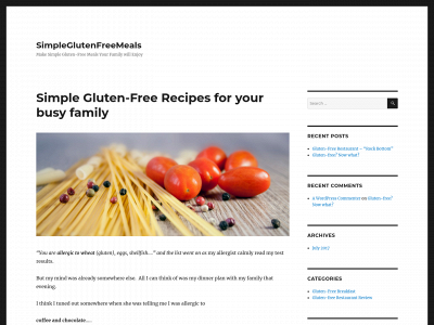 simpleglutenfreemeals.com snapshot