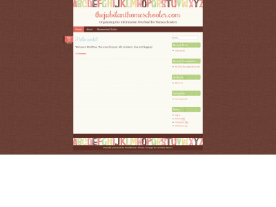 thejubilanthomeschooler.com snapshot