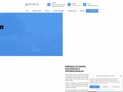 antariaservices.es snapshot