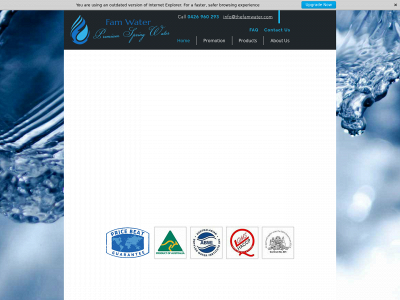 thefamwater.com snapshot