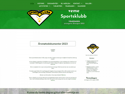 vemesportsklubb.no snapshot