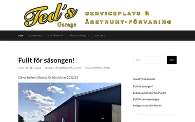 tedsgarage.se snapshot