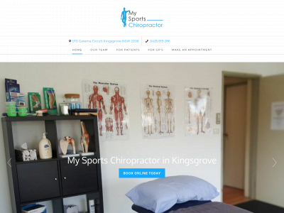 www.mysportschiropractor.com.au snapshot