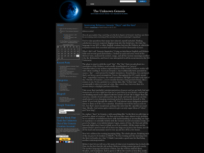 theunknowngenesis.com snapshot