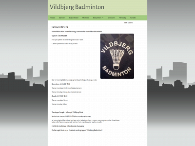 vildbjergbadminton.dk snapshot