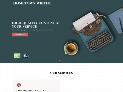 thehometownwriter.com snapshot