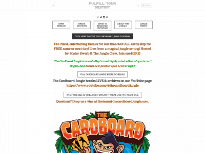 www.thecardboardjungle.com snapshot