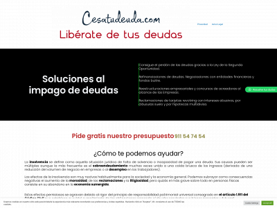 cesatudeuda.com snapshot
