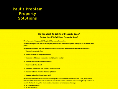 paulsproblempropertysolutions.info snapshot