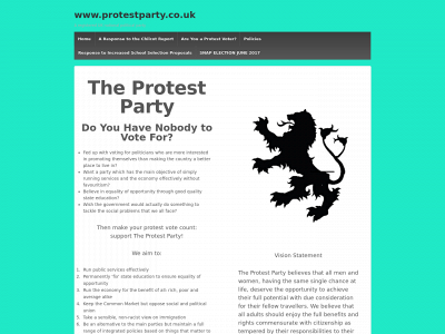 protestparty.co.uk snapshot