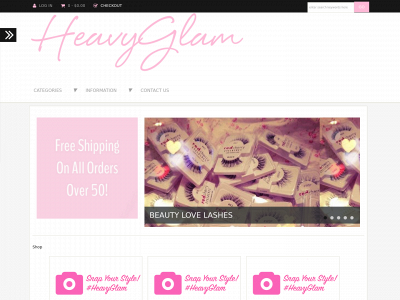 heavyglam.com snapshot