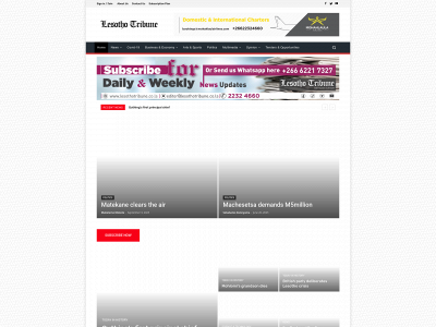 lesothotribune.co.ls snapshot
