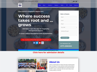 ihmraipur.com snapshot