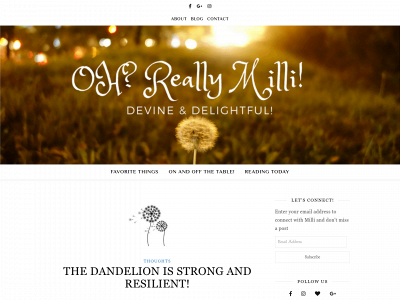 ohreallymilli.com snapshot