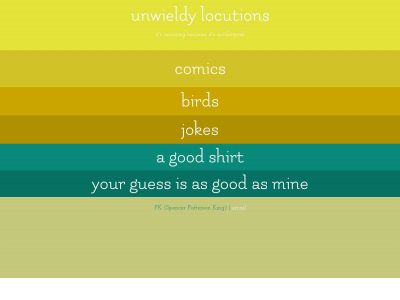 unwieldylocutions.com snapshot