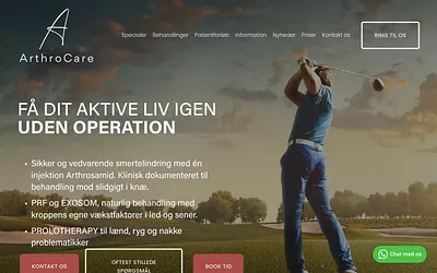 arthrocare.dk snapshot