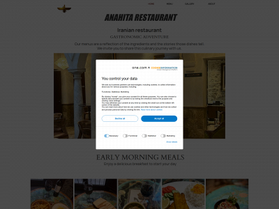anahitarestaurant.com snapshot