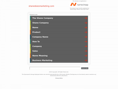 shanedoesmarketing.com snapshot