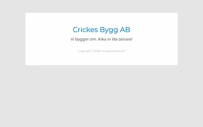 crickesbygg.se snapshot