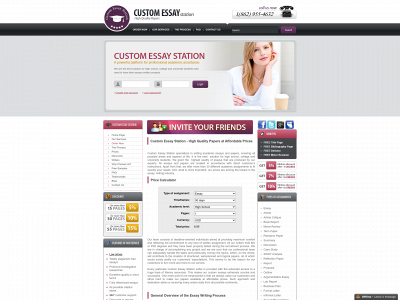 customessaystation.com snapshot