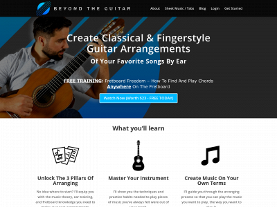 beyondtheguitar.com snapshot