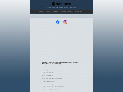 rokkiloota.fi snapshot
