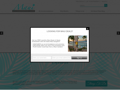 mauiaccommodations.com snapshot