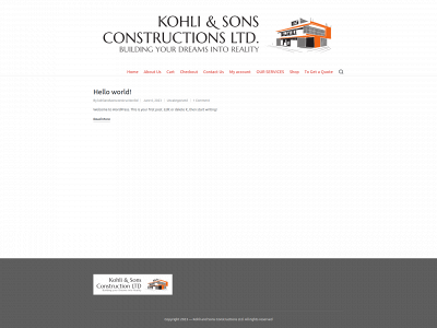 kohliandsonsconstructionltd.com snapshot