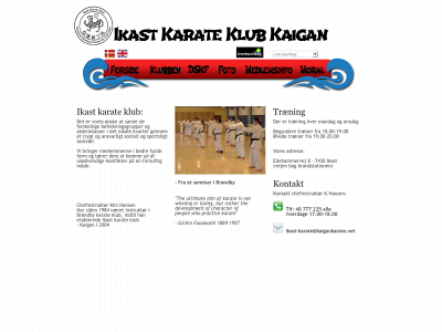 ikastkarate.dk snapshot