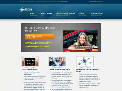 approvedepasstrafficschool.com snapshot