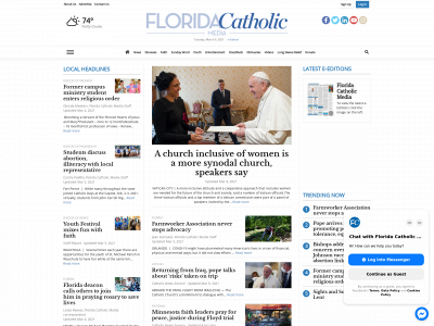thefloridacatholic.org snapshot