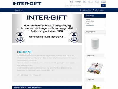 inter-gift.no snapshot