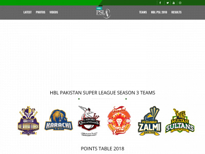 psl-t20.com snapshot