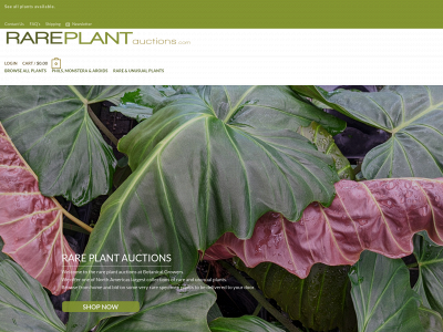 rareplantauctions.com snapshot