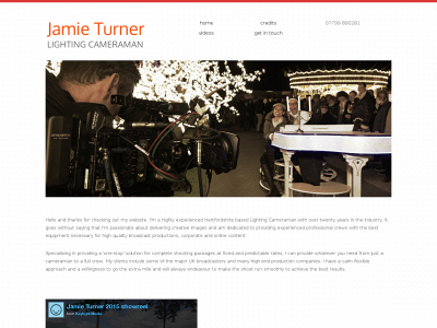 jamieturner.tv snapshot