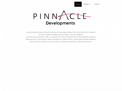 pinnacledevelopments.uk snapshot