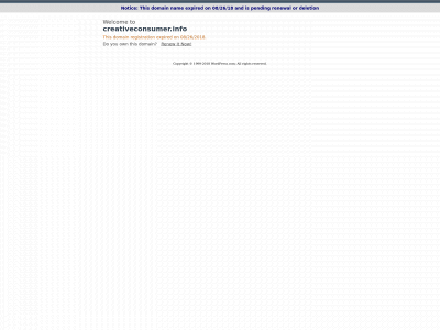 creativeconsumer.info snapshot