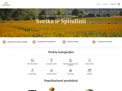 calendula.lt snapshot
