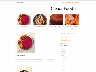 casualfoodieblog.com snapshot