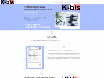 kbisgratuit.fr snapshot