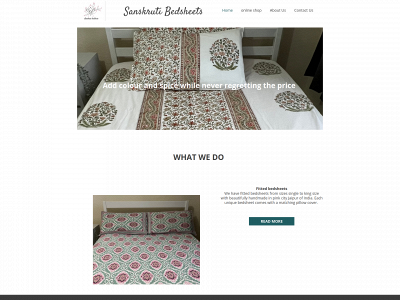 sanskrutibedsheets.com snapshot