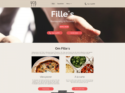 fillesrestaurang.com snapshot
